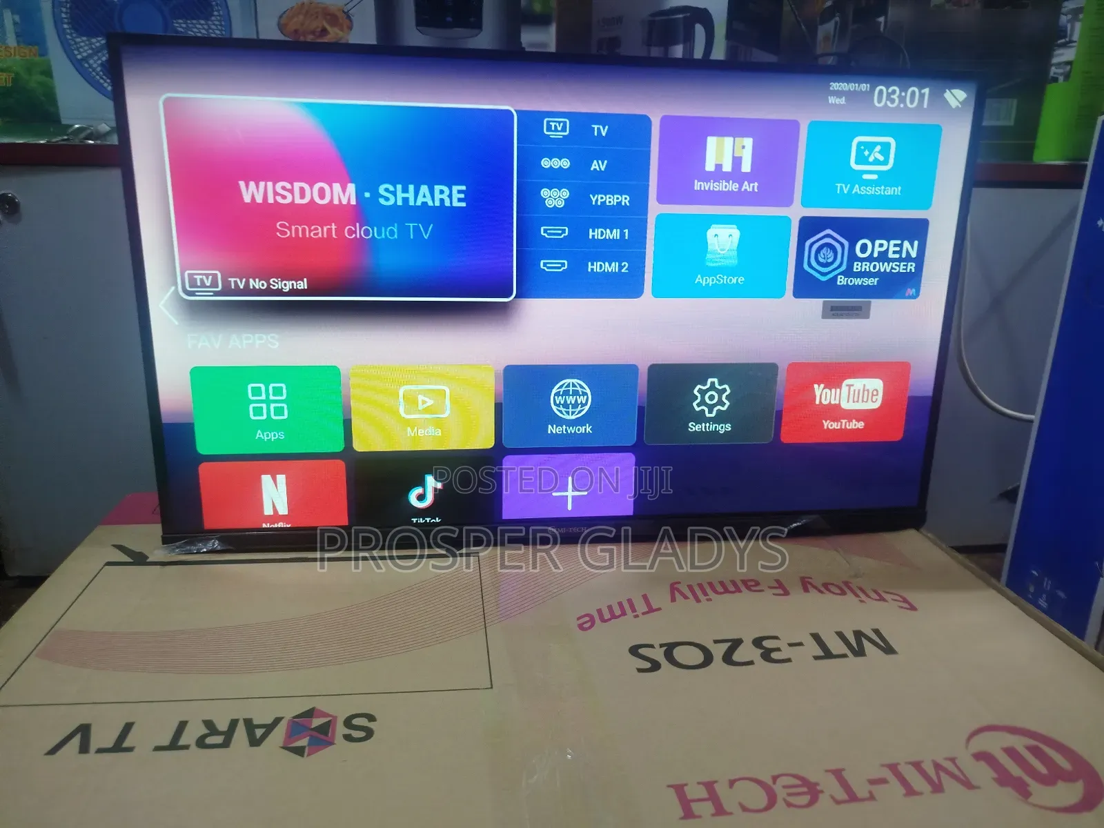 32 Mitech Smart Digital Android Flat Screen Flameless Tv.
