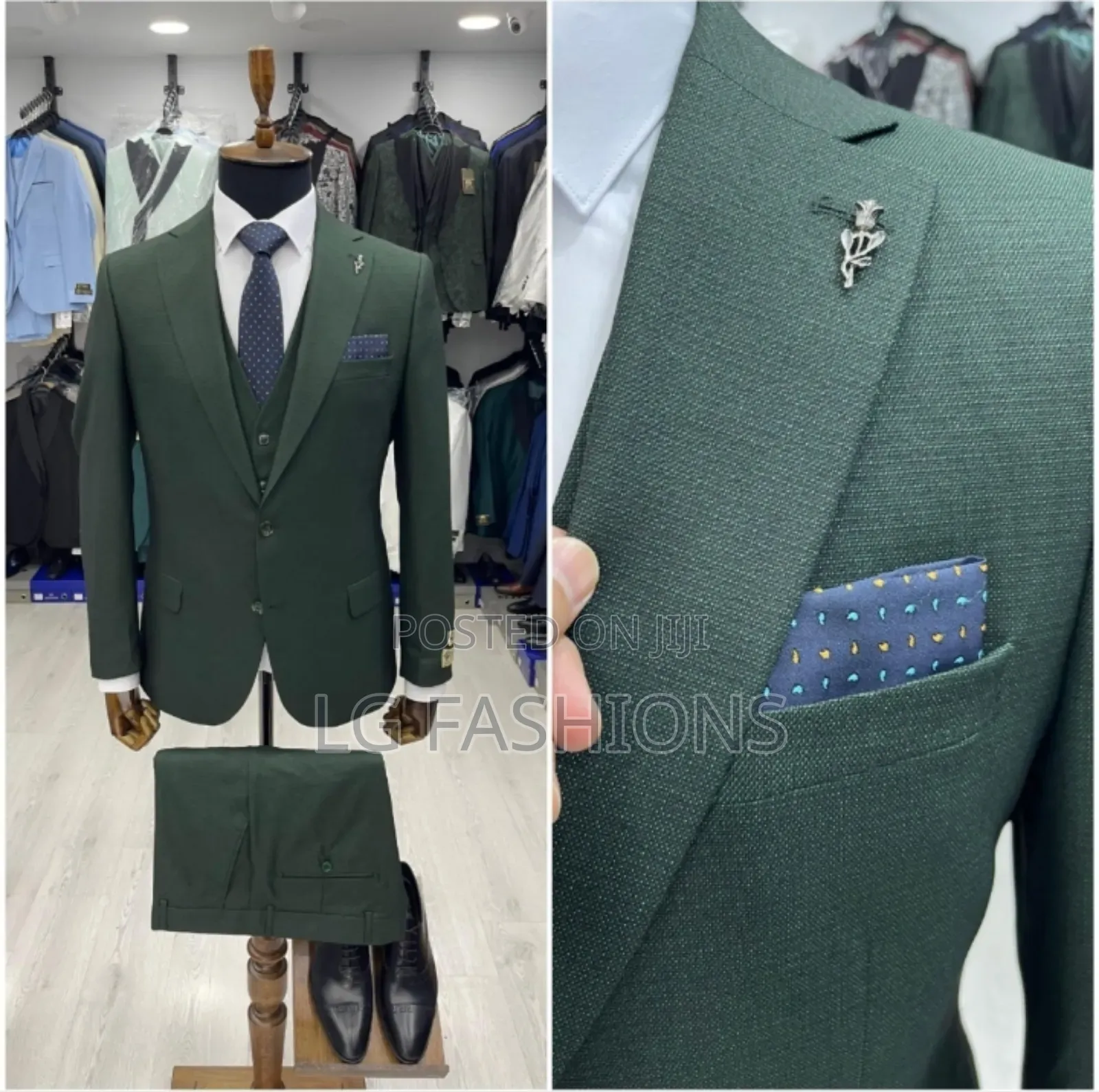 Army Green Turkish Suit for Men