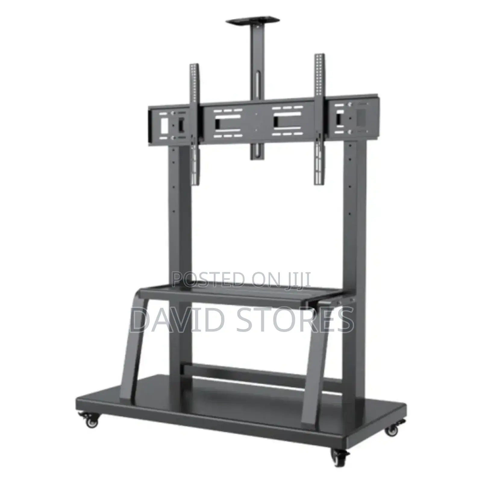 Heavy-Duty Mobile Tv Stand (24–100 Inch) – Adjustable Height + Wheels
