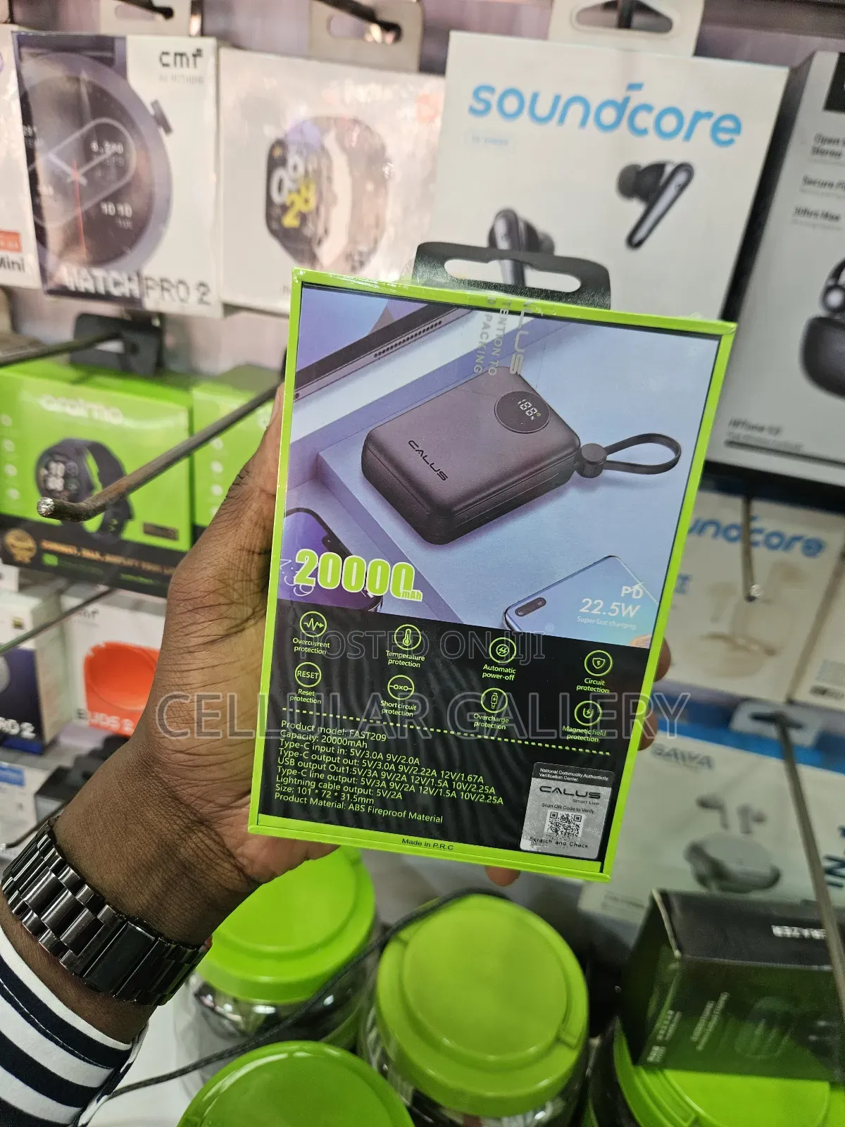Calus Portable Power Bank Fast209 20,000mah 22.5w