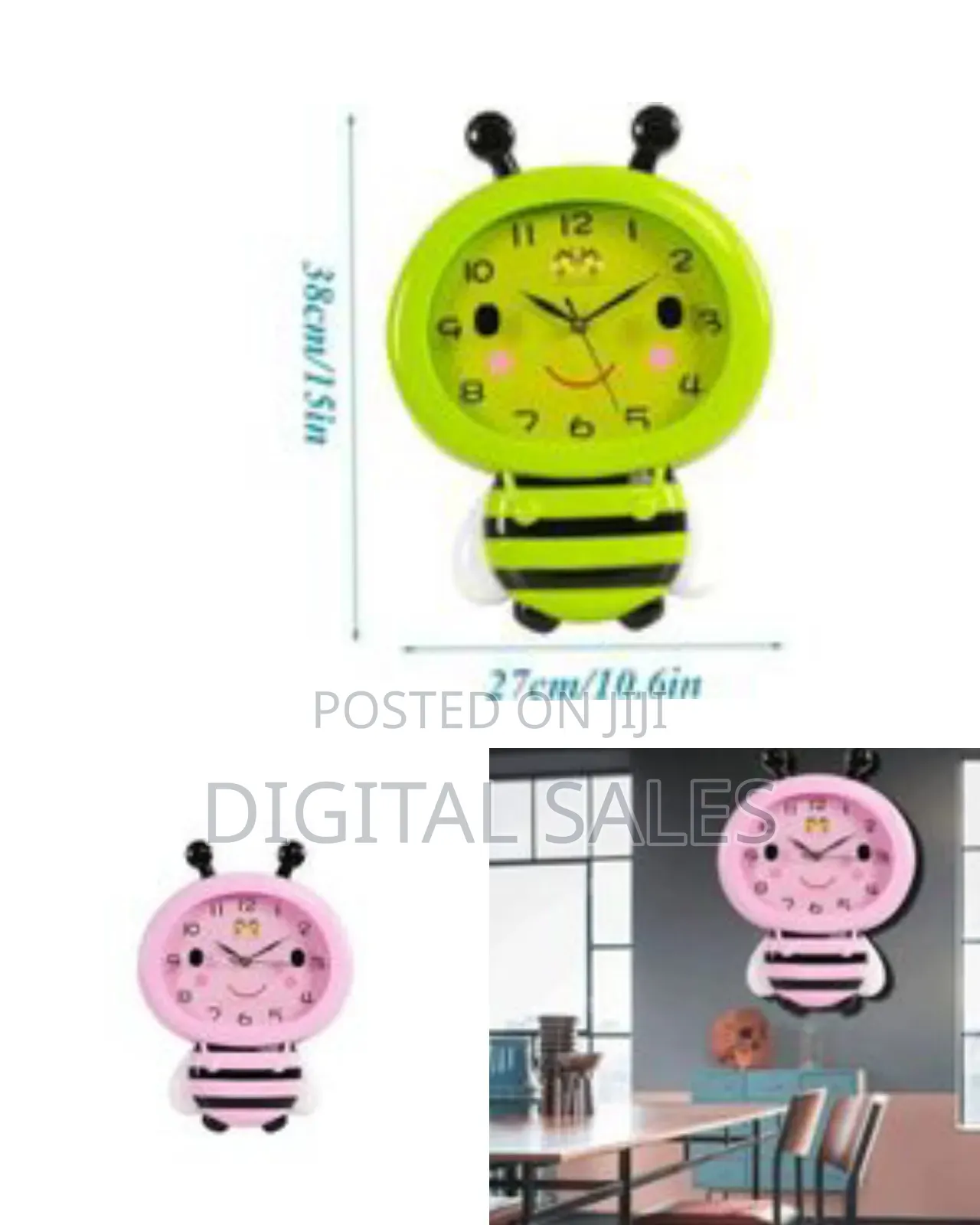 Adorable Cartoon Bee Wall Clock for Kids