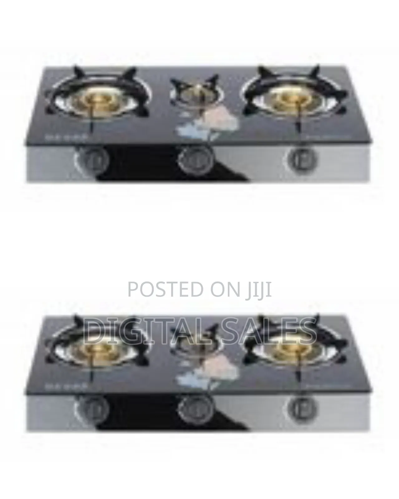 Besse Versatile Three-Burner Gas Stove With Glass Top