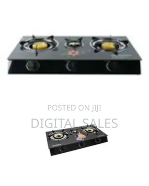 Besse Versatile Three-Burner Gas Stove With Glass Top