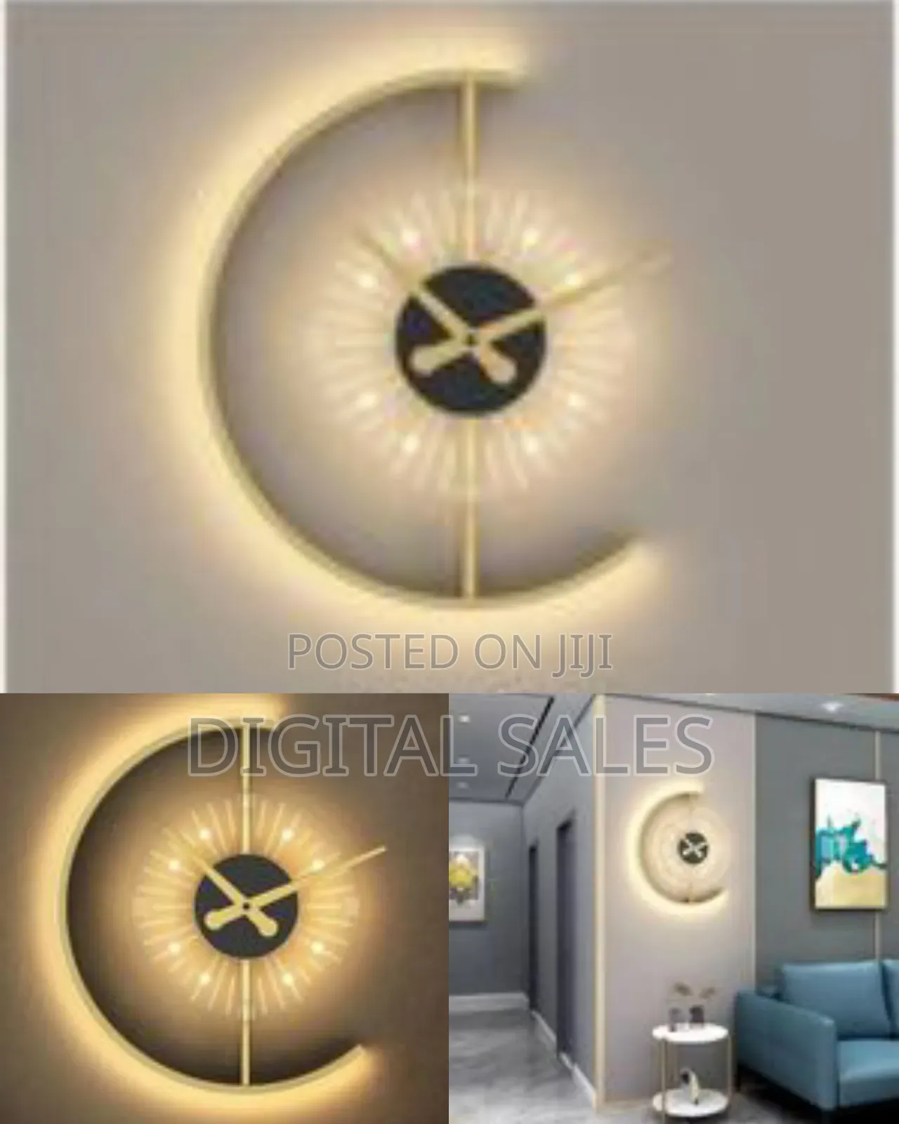 Modern Luminous Wall Clock With Led Backlight