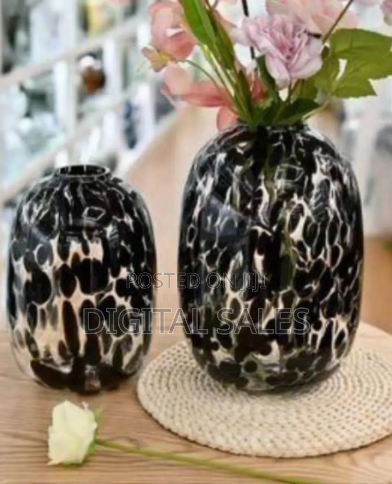 Elegant Black Silver Speckled Glass