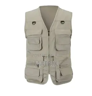 Multi Pocket Press Jacket Journalist Camping Zipper Vest