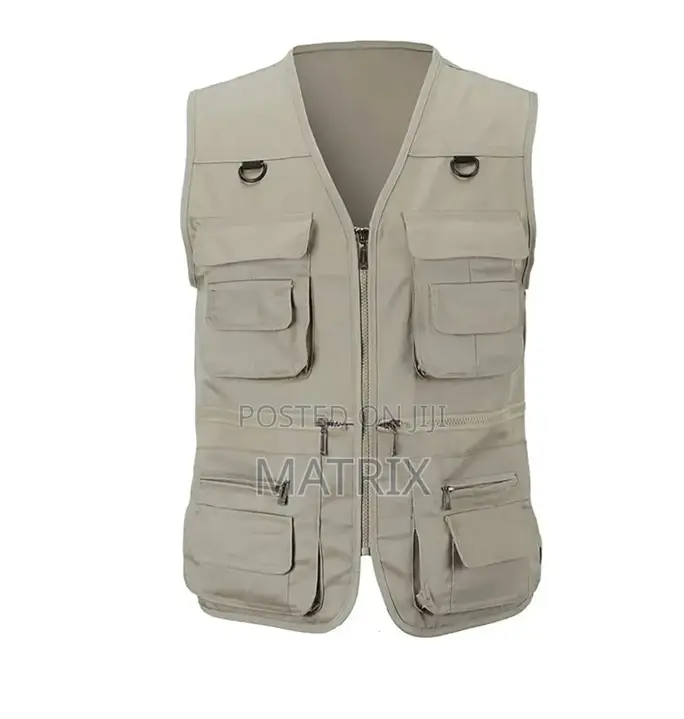 Multi Pocket Press Jacket Journalist Camping Zipper Vest