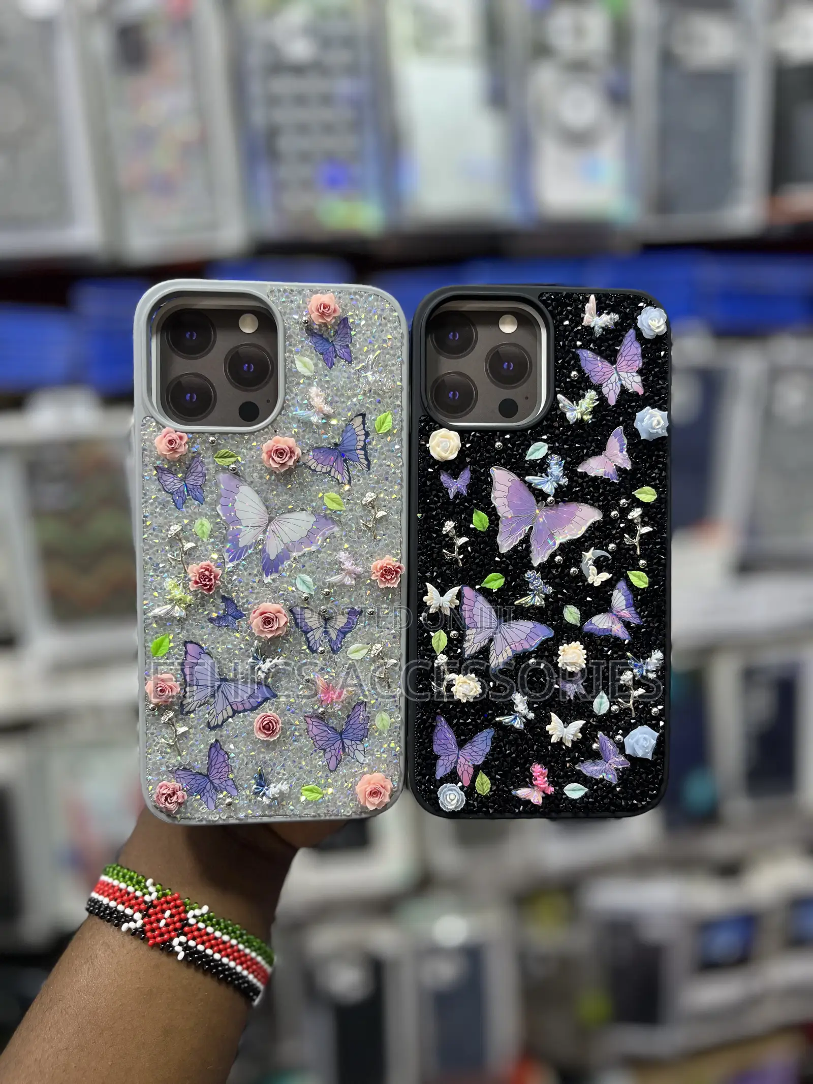 Glitter Butterfly Phone Case