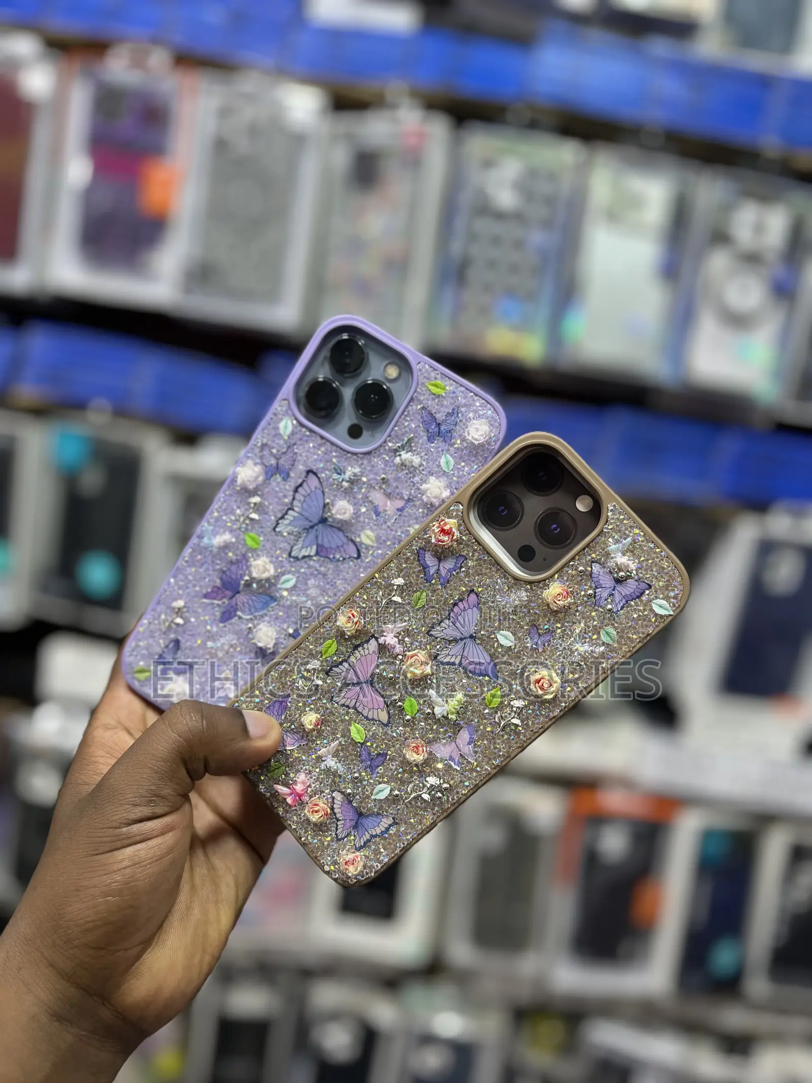 Glitter Butterfly Phone Case