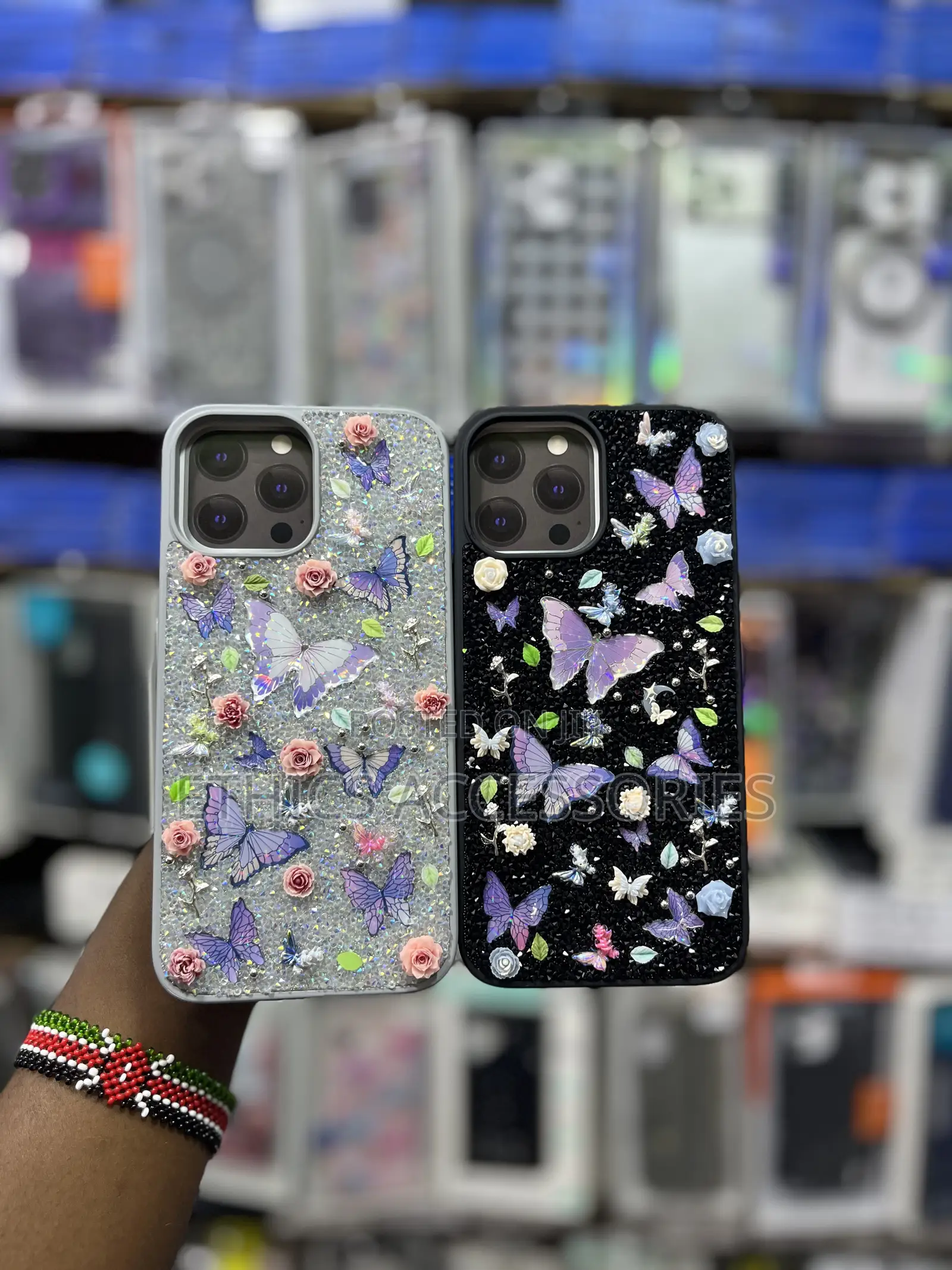 Glitter Butterfly Phone Case