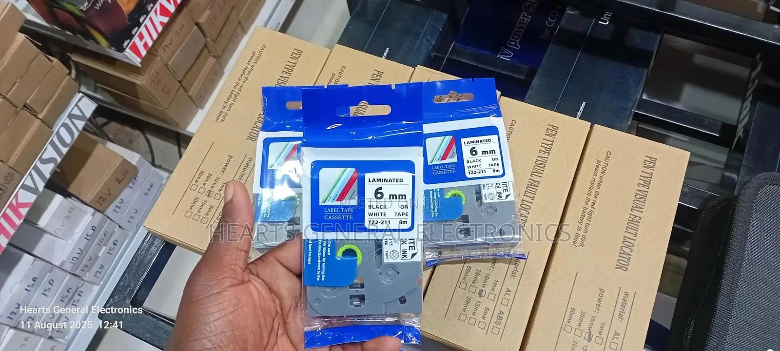 Brother Tz2-211 Label Printer Tape ( Black on White 6mm)
