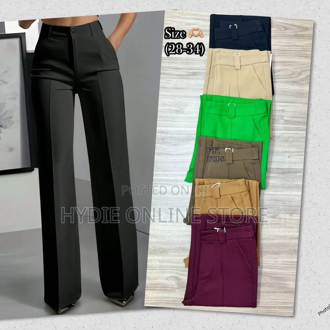 Plain Black Office Ladies Pants