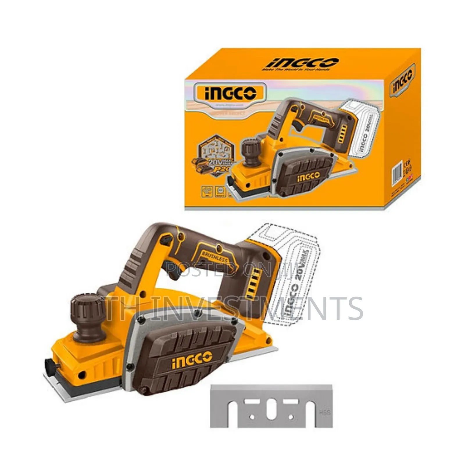 Ingco 20v Cordless Planer 82mm Crli20401