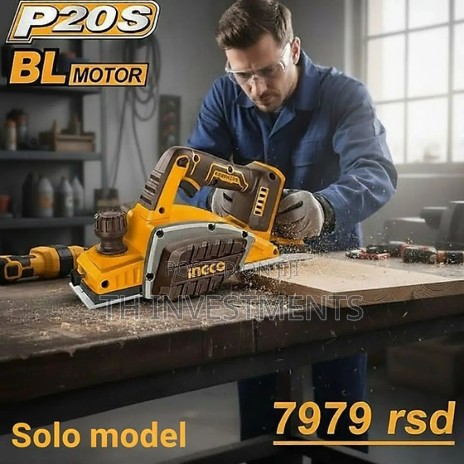 Ingco 20v Cordless Planer 82mm Crli20401