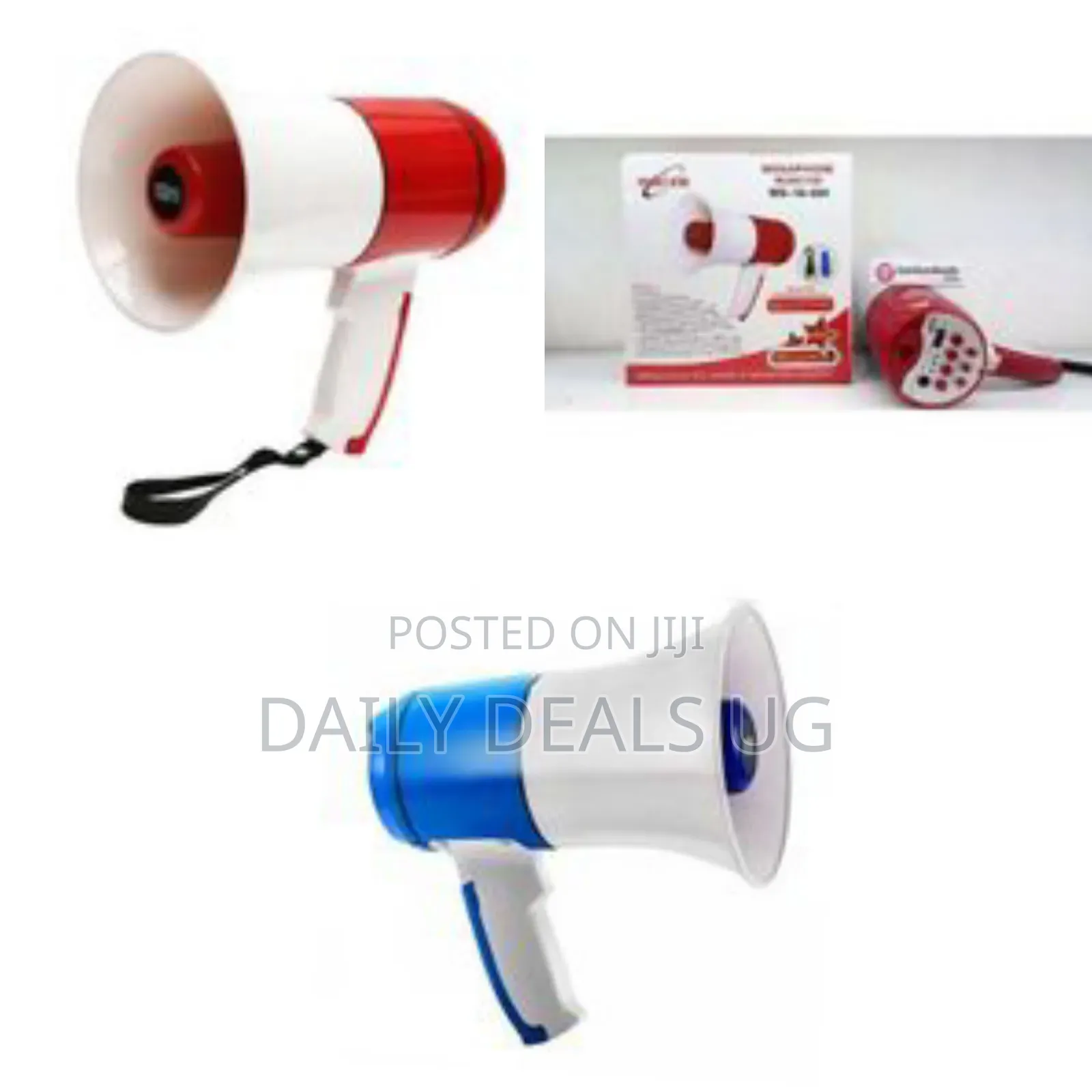 Portable Handheld Megaphone With Voice Recorder Siren - Multicolor