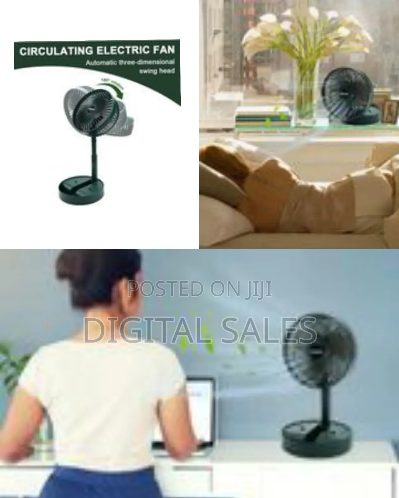 Portable Telescopic Desk and Floor Fan