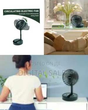Portable Telescopic Desk and Floor Fan