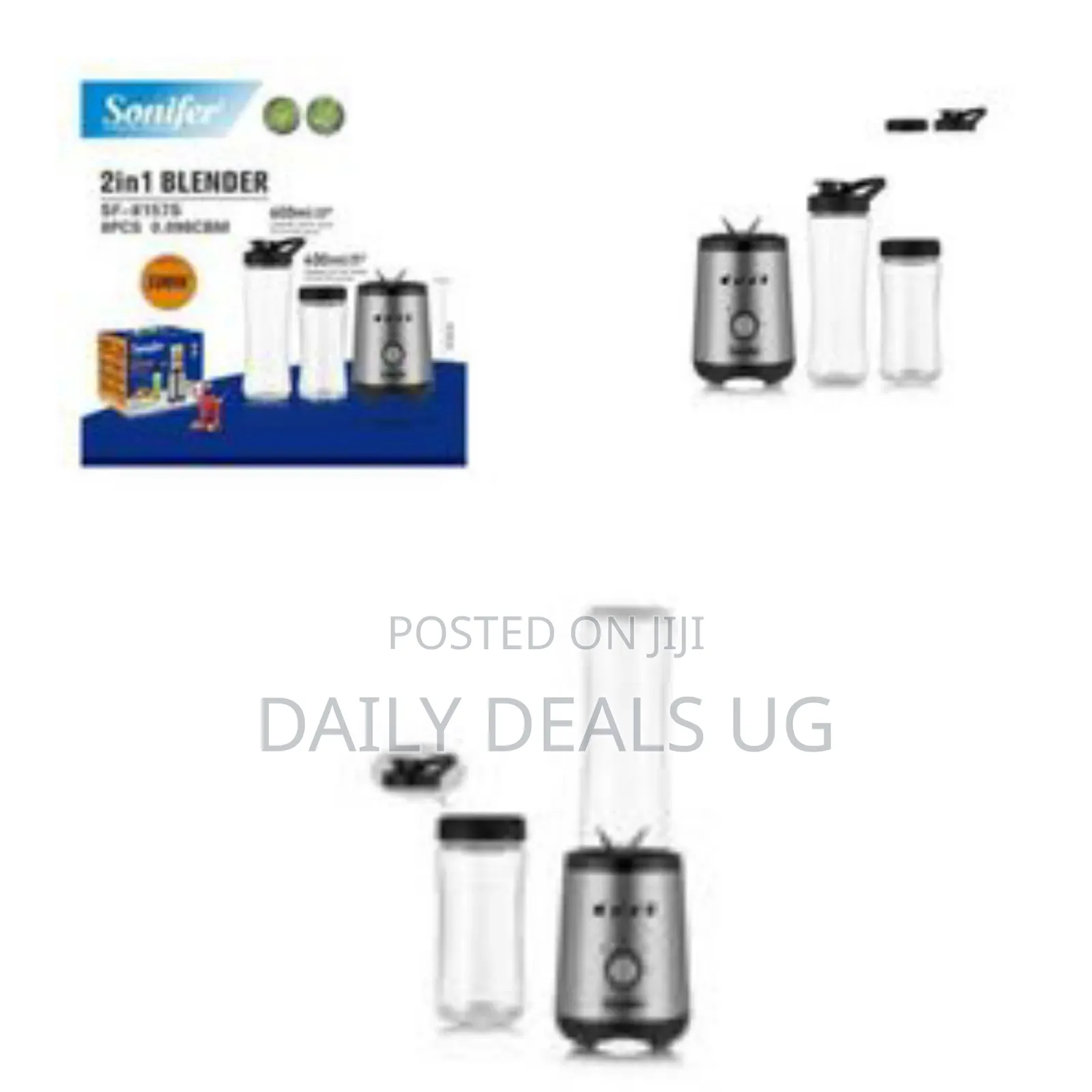 Sonifer 2-in-1 Compact Personal Blender System (500w) - Multicolor