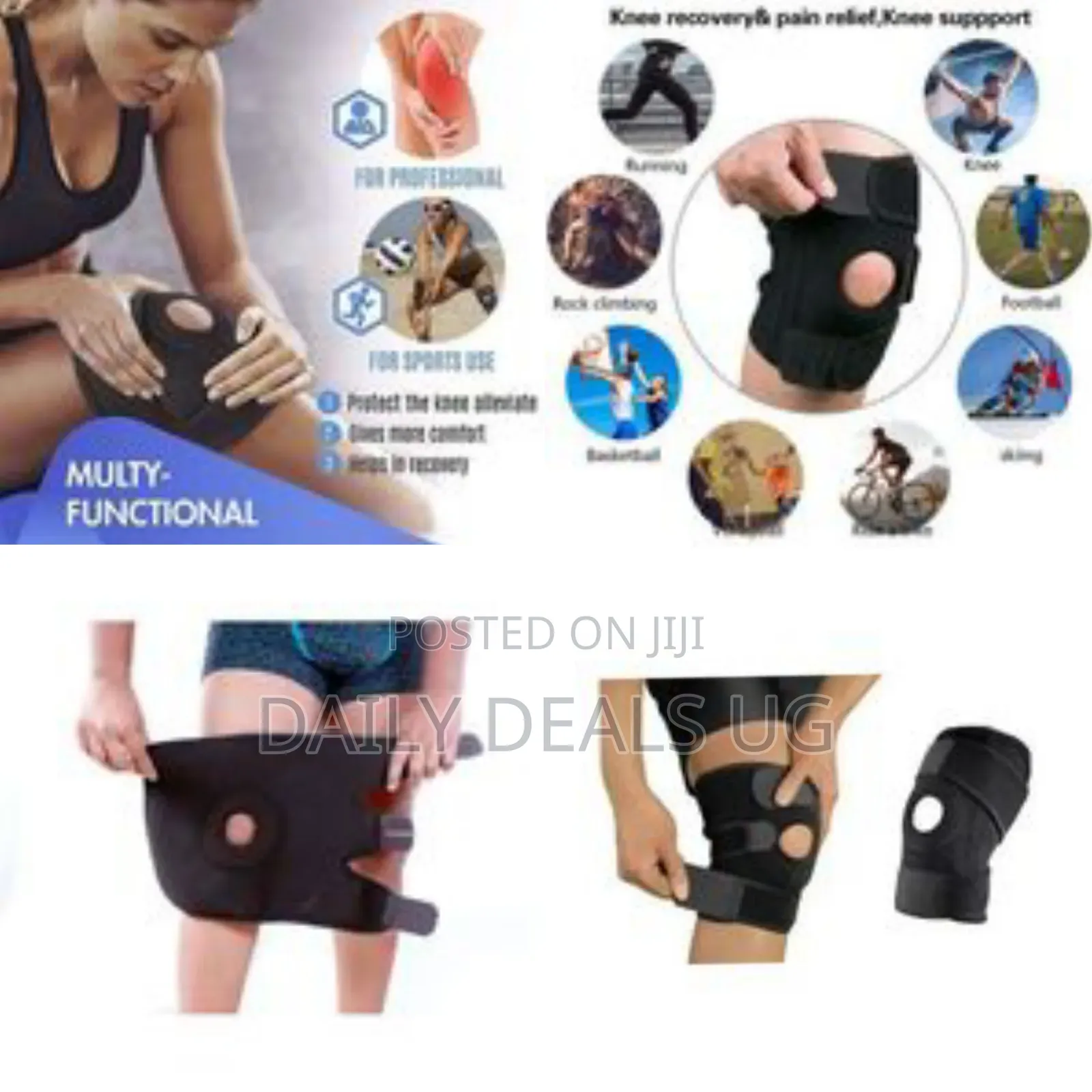 Adjustable Open-Patella Knee Brace for Support Pain Relief
