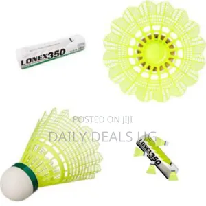 Set of 6 Lonex 350 Badminton Nylon Shuttlecocks - Multicolor