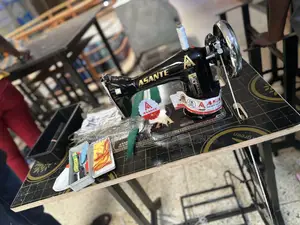 New India Made Sewing Machine1 Complete With Local Stand With Warranty