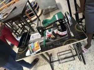 New India Made Sewing Machine1 Complete With Local Stand With Warranty