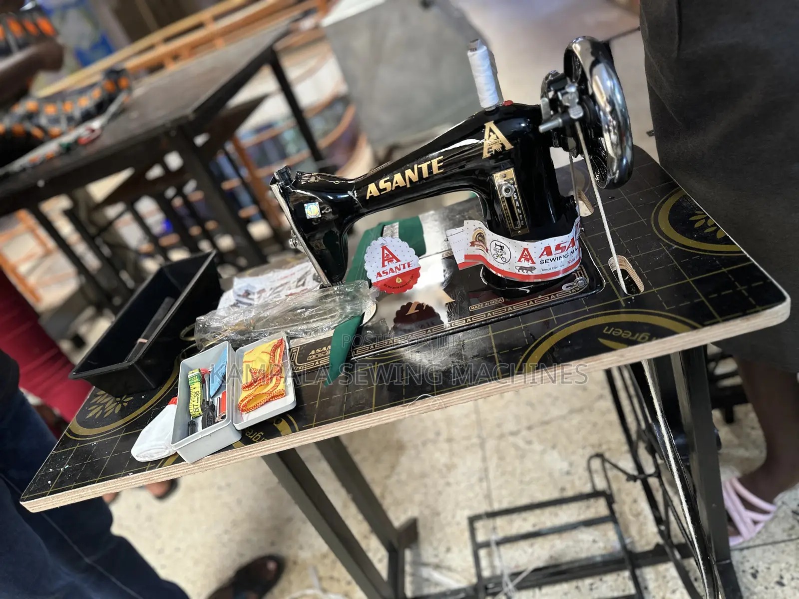 New India Made Sewing Machine1 Complete With Local Stand With Warranty