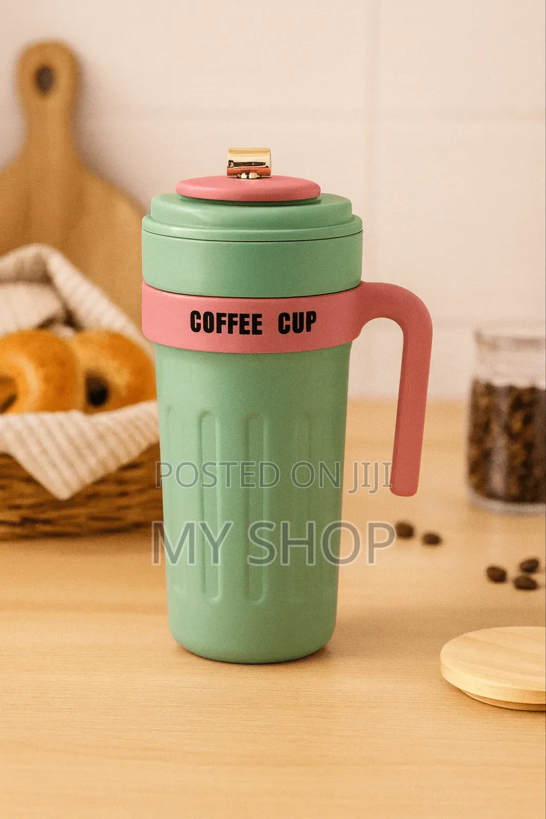 Coffee Mug Insulated Vacuum Cup - With Temperature Display
