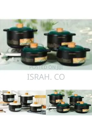 Elegant Ceramic Casserole Pot / Stew Pot Set With Wooden Lids