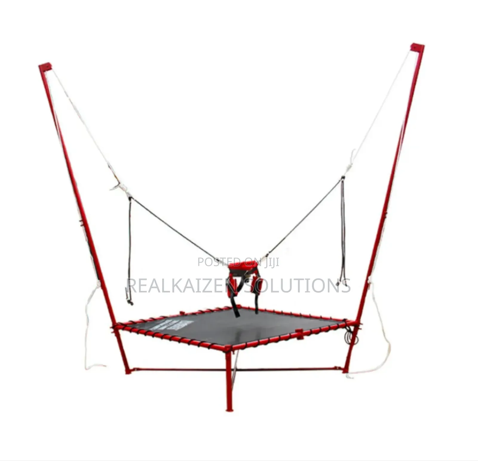 Steel Bungee Jumping Trampoline With Safety Harness