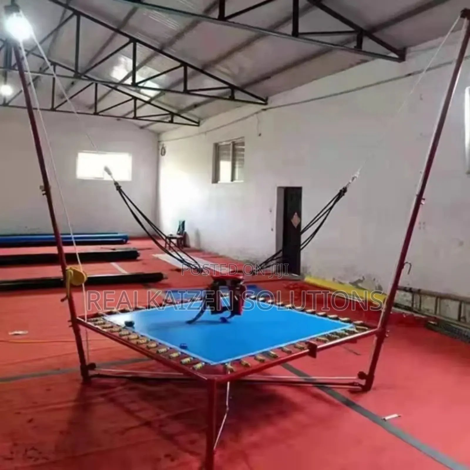 Steel Bungee Jumping Trampoline With Safety Harness