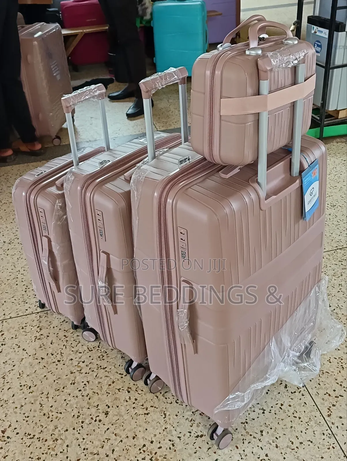 4 Pieces Double Zip Suitcases