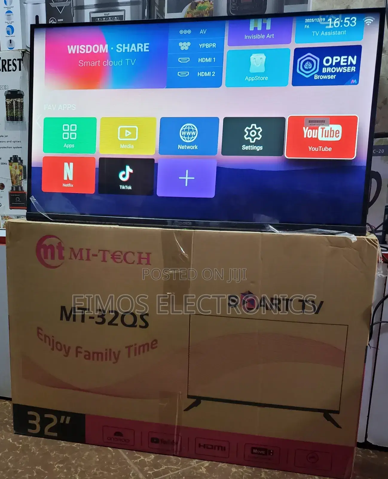 32 Inch Mitech Smart Tv+Free to Air Decorder