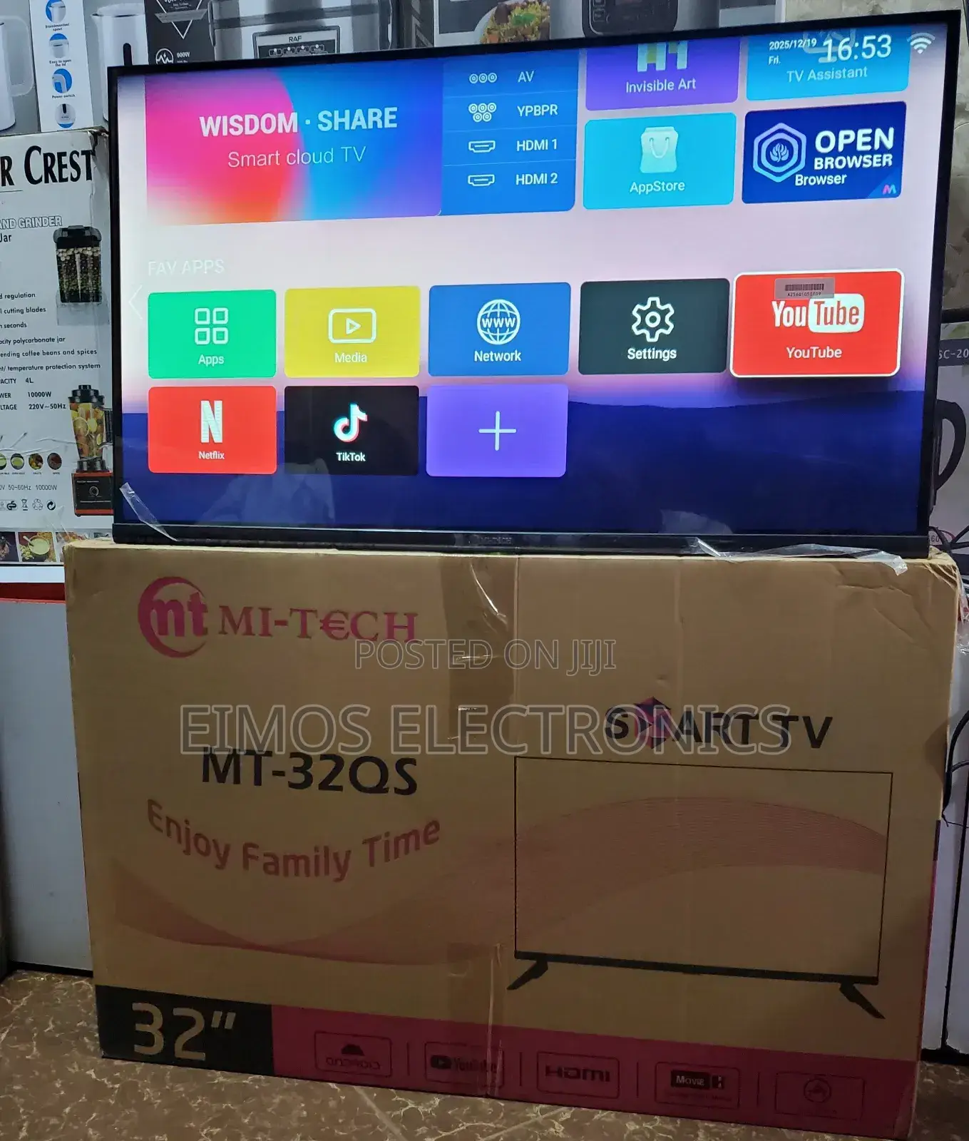 Mitech 32" Smart Tv With Screen Mirroring