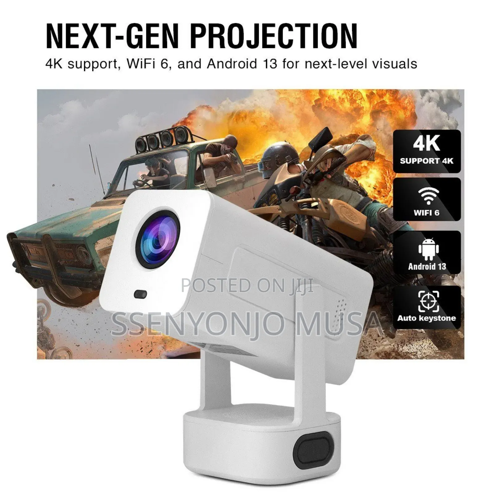 Smartbarry Ht13 Plus Android 13 Smart Projector | Support | 1080p