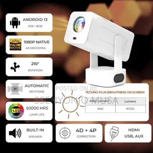 Smartbarry Ht13 Plus Android 13 Smart Projector | Support | 1080p
