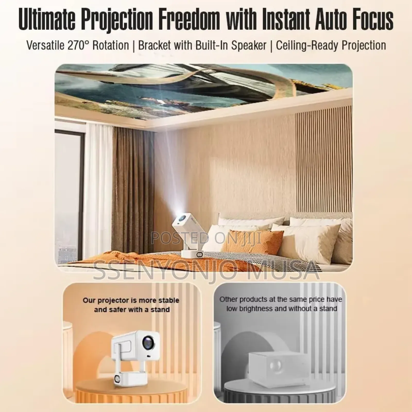 Smartbarry Ht13 Plus Android 13 Smart Projector | Support | 1080p