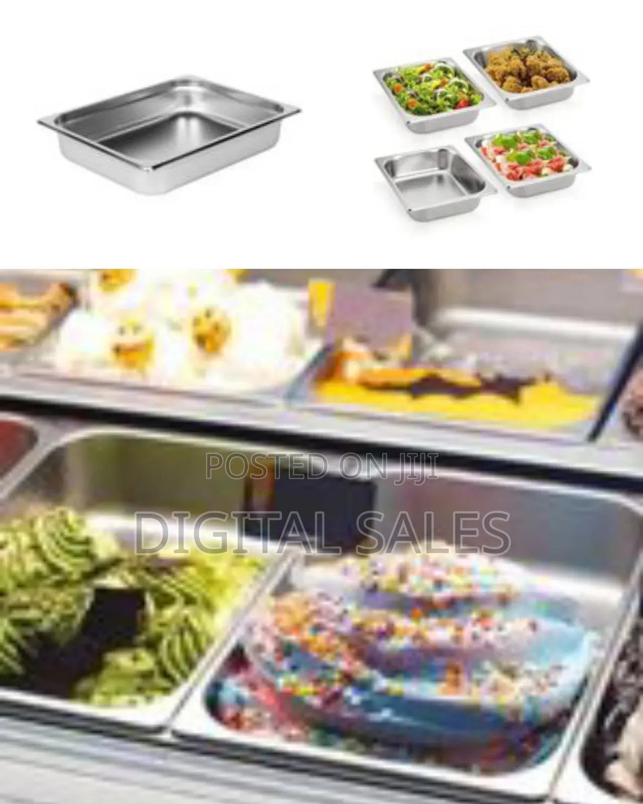 Stainless Steel Buffet Dish - Silver