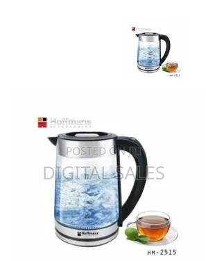 Hoffmans Glass Led Electric Kettle/ Percolator