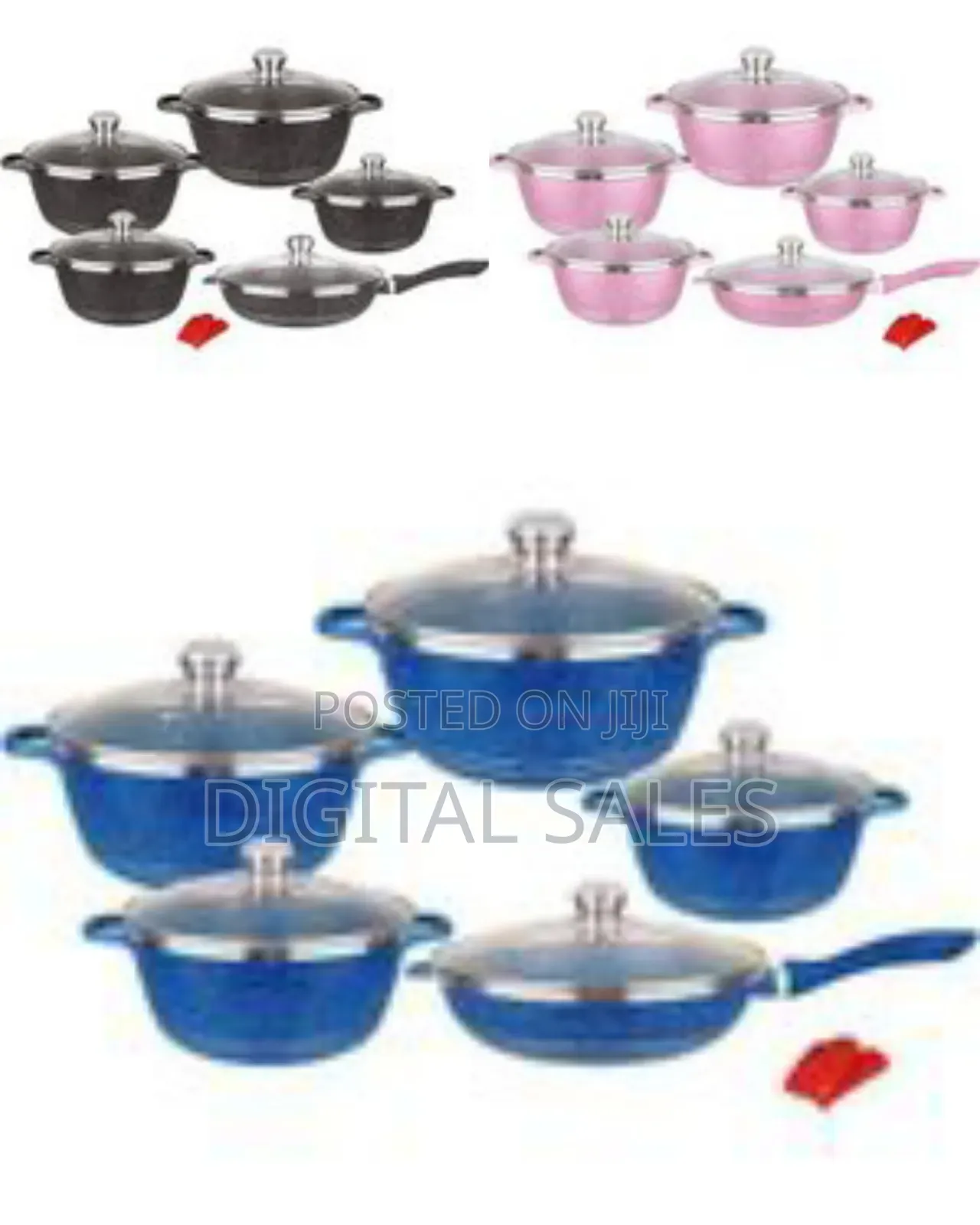 Premium Non-Stick Granite Cookware Set (5 Pieces)