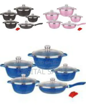 Premium Non-Stick Granite Cookware Set (5 Pieces)