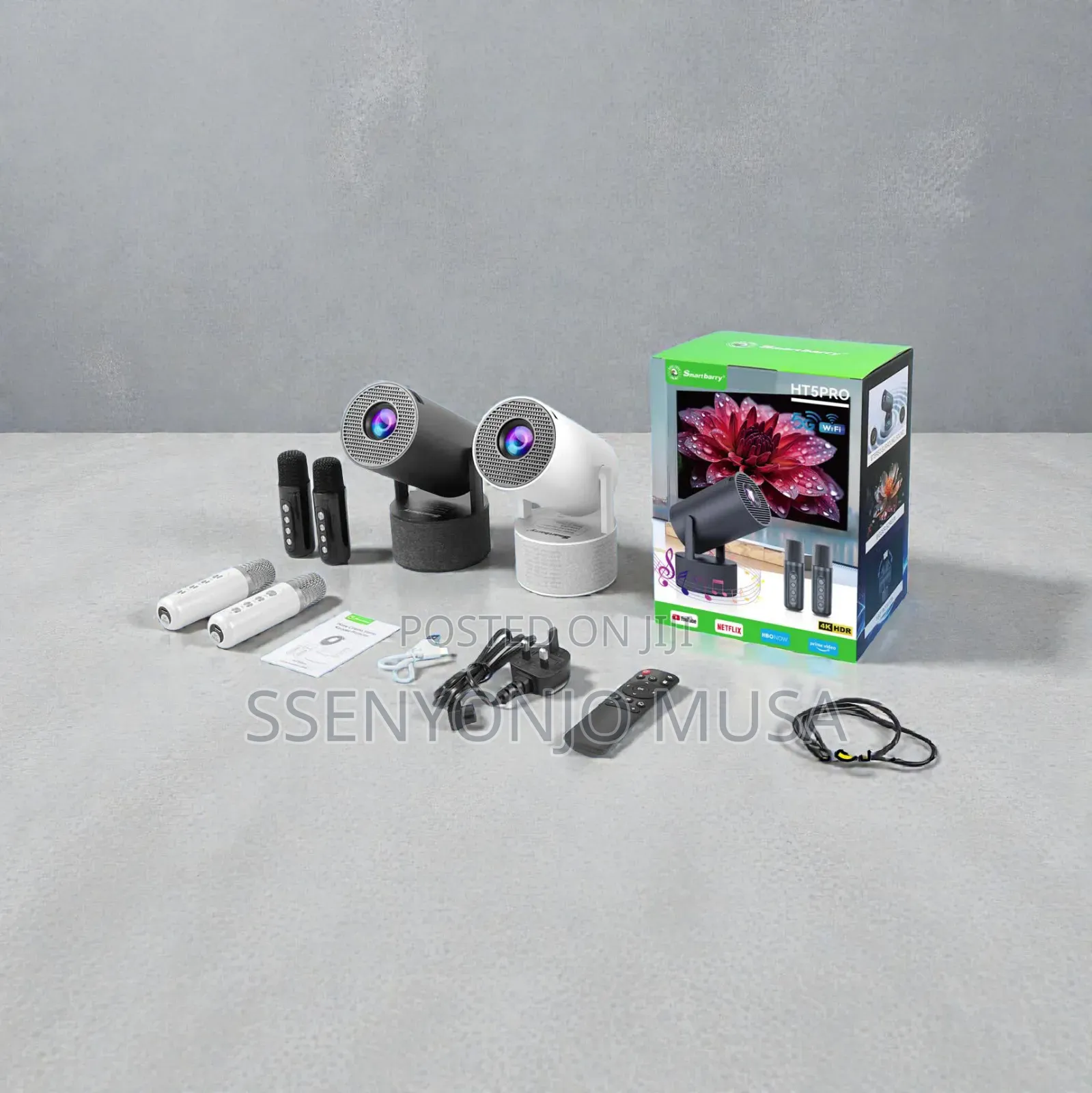 Smartbarry Ht5 Pro Mini Smart Projector | Android 11 | Native 720p