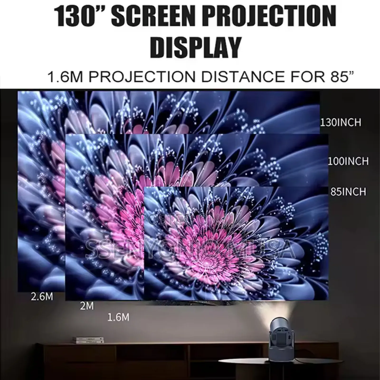 Smartbarry Ht5 Pro Mini Smart Projector | Android 11 | Native 720p