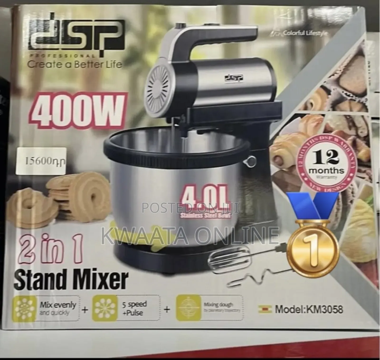 2 in 1 Electric 4l Stand Mixer DSP Km3058