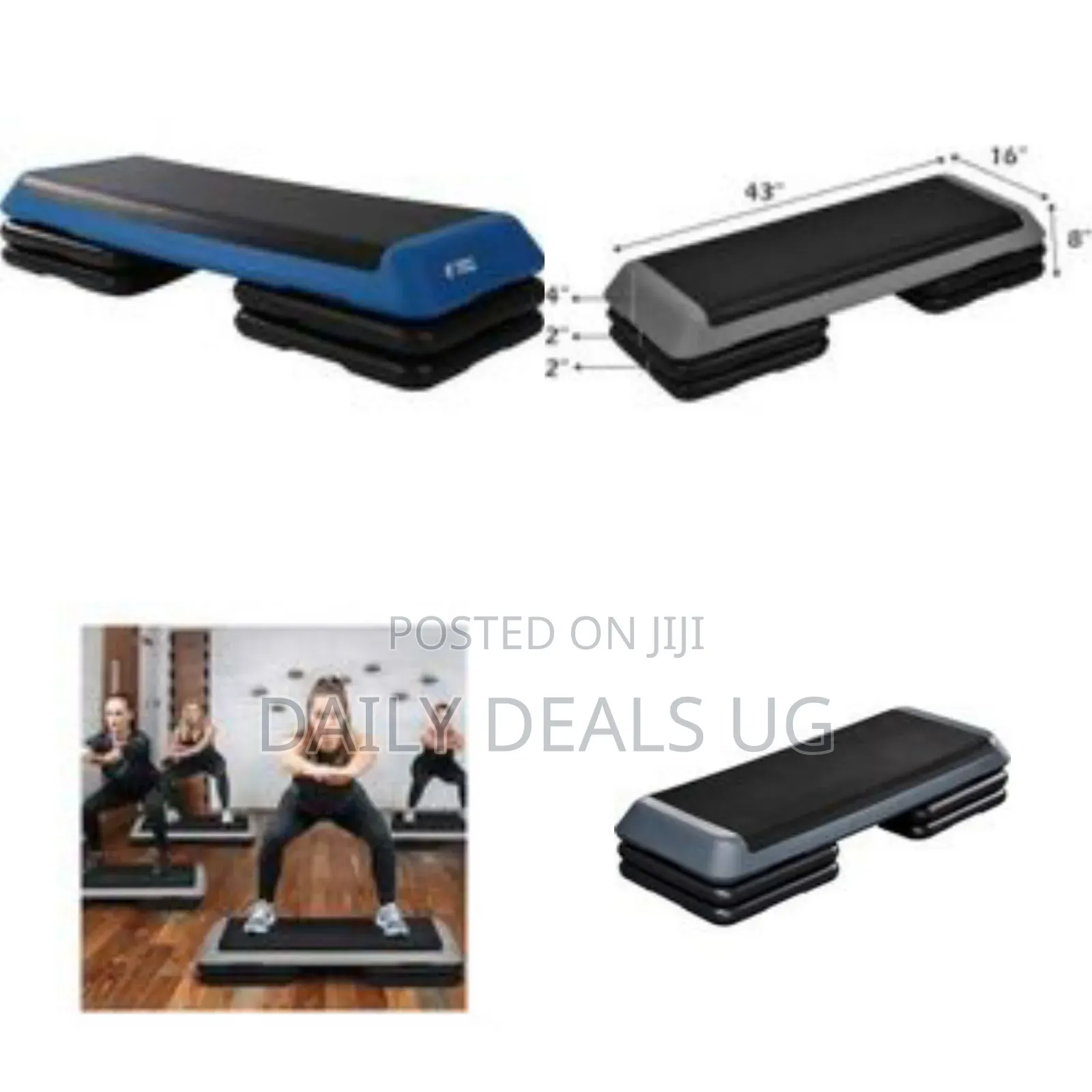 Hard Plastic Step Board for Aerobics - Multicolor