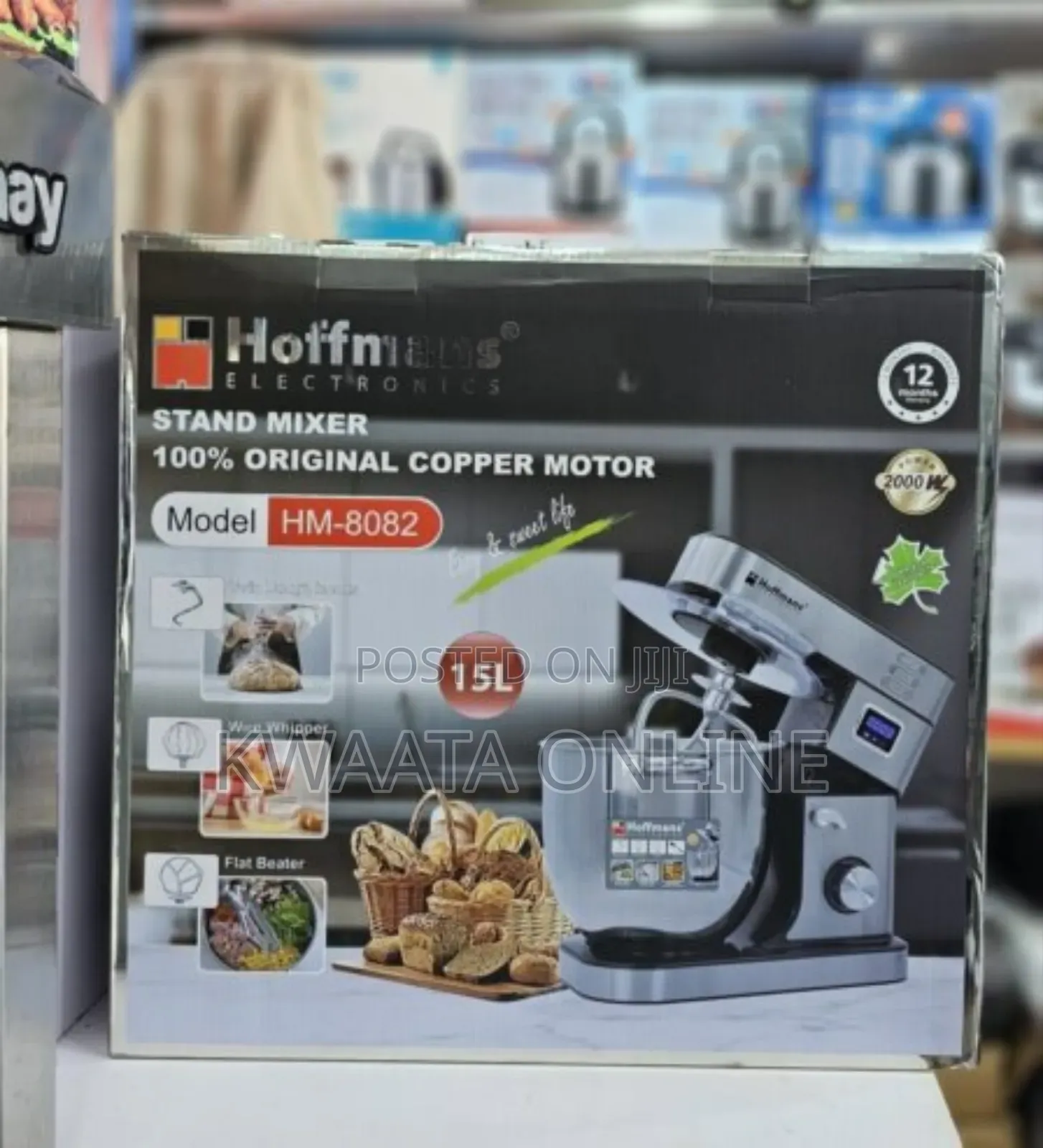 3 in 1 Hoffmans 15l Stand Mixer/Cake Mixer Hm-8082