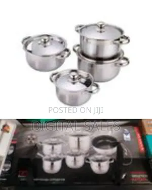 4 Pieces Stainless Steel Saucepans Cookware Pots - Multicolor