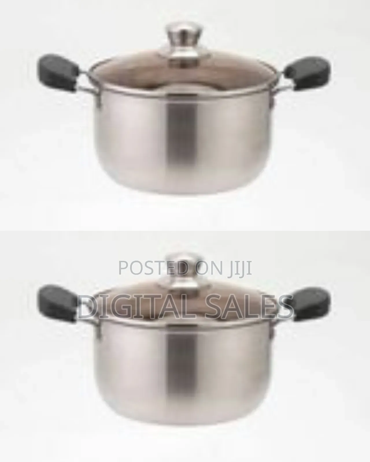 Set of 10 High Quality Stainless Steel Saucepans -