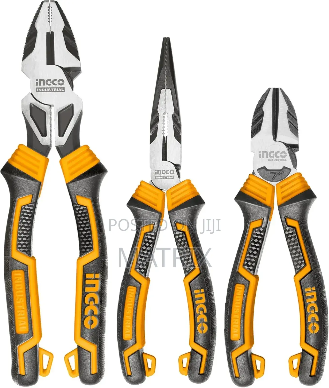 Ingco 3pcs Pliers Set, 8" Combination Pliers