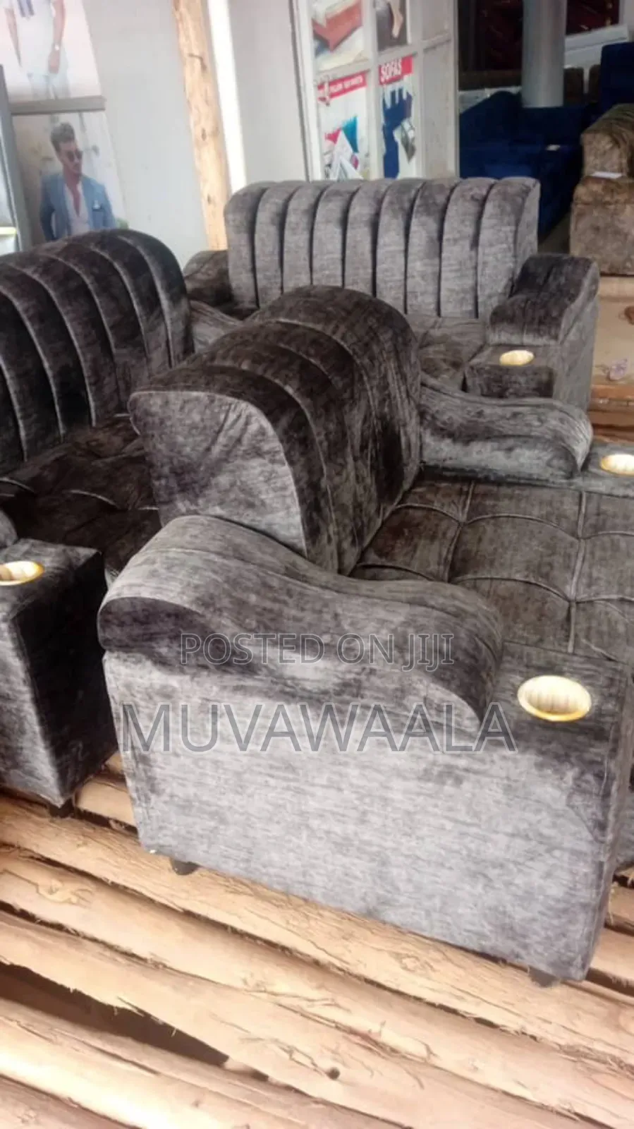 2,2,1 Brown Sofa Set